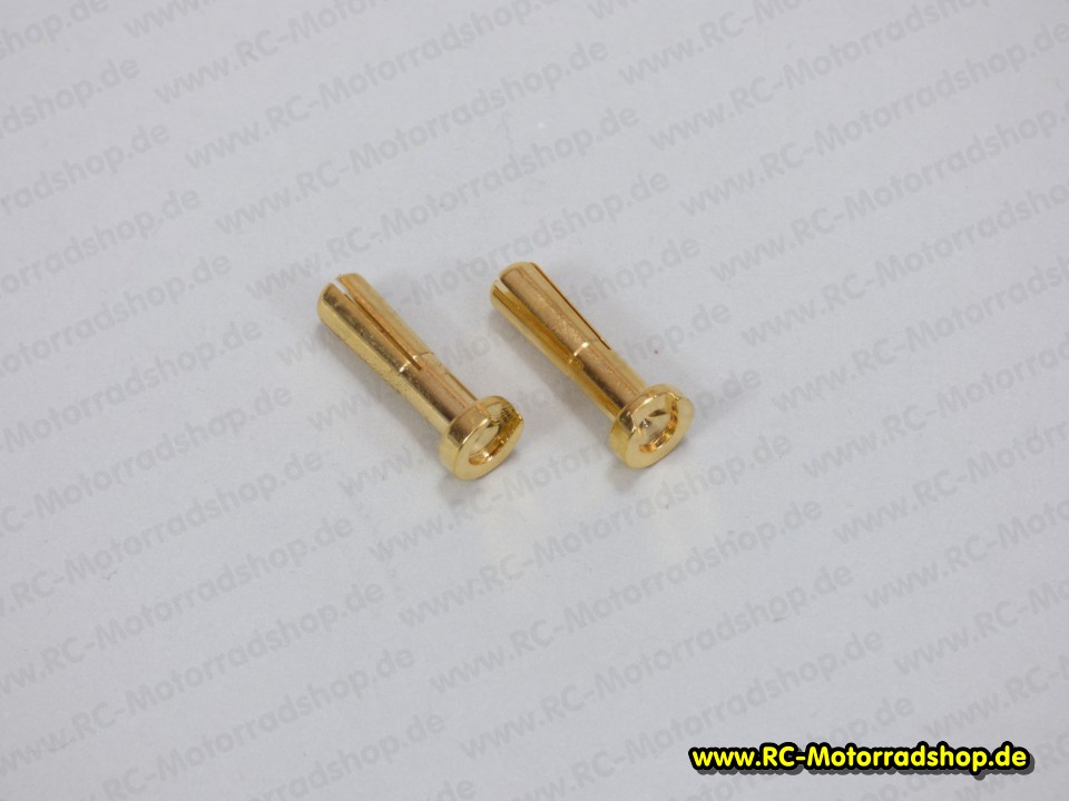 GS-40-FLAT: Satz Goldstecker (2) - 4,0 mm - flache Ausführung GS-40-FLAT